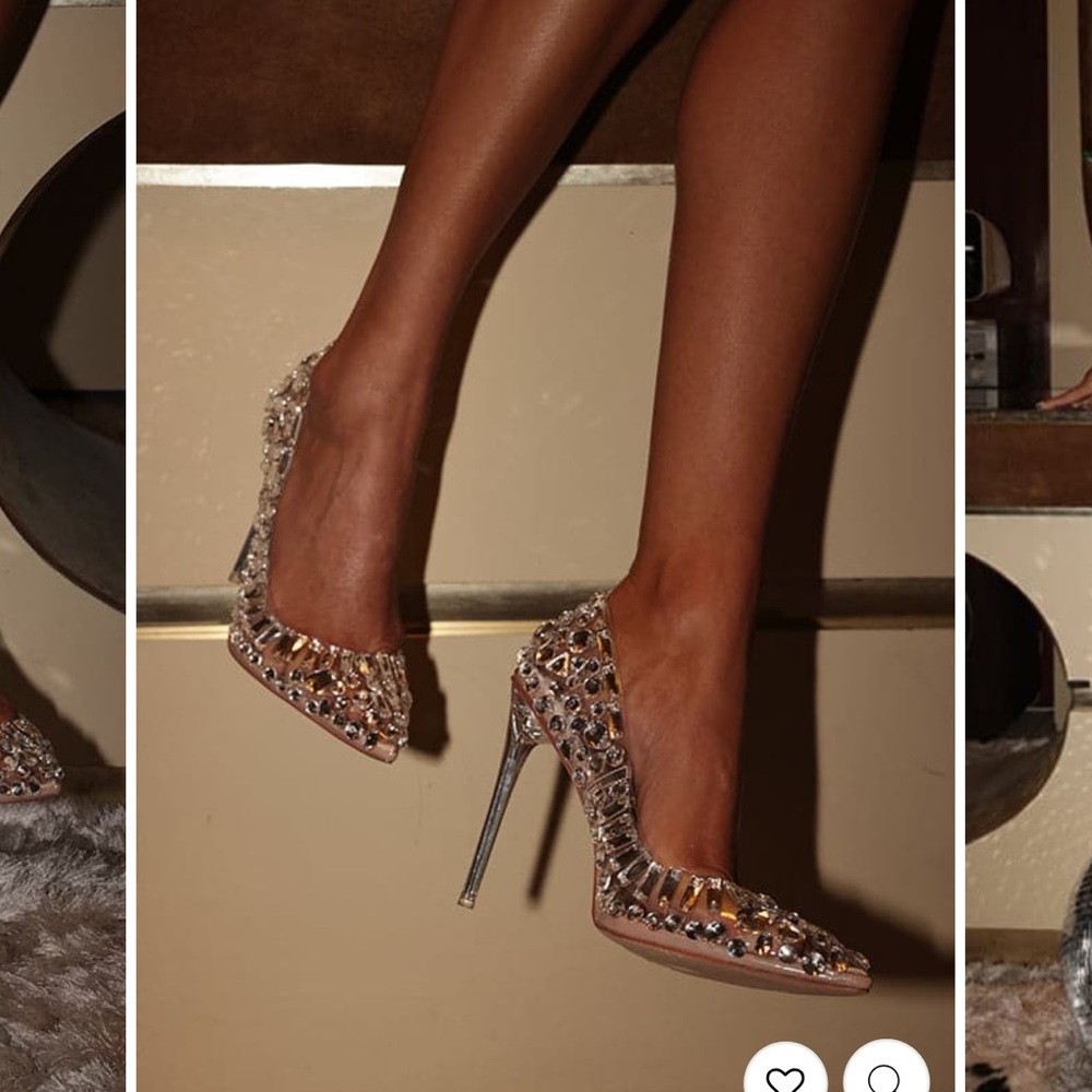 Azalea Wang Bonnie Glass 12th tribe heel. Worn once for 20 minutes inside.